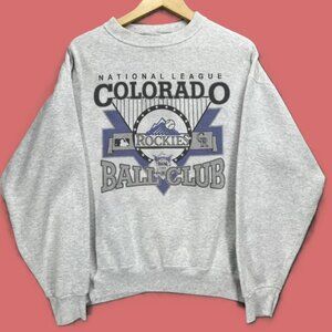 Vtg Colorado Rockies Baseball Sweatshirt Retro MLB Colorado Rockies Shirt